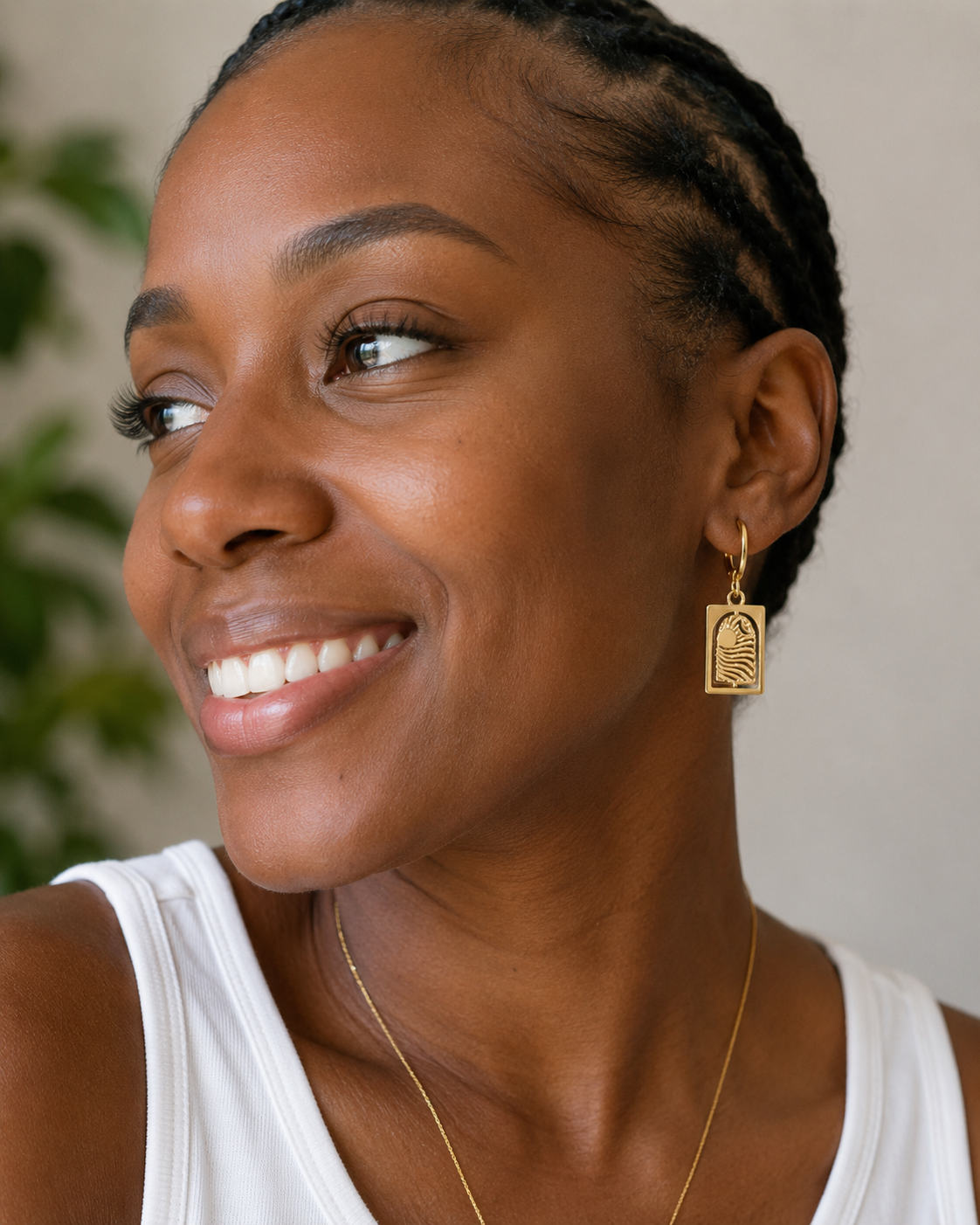 Sunset Ocean Huggie Earrings-