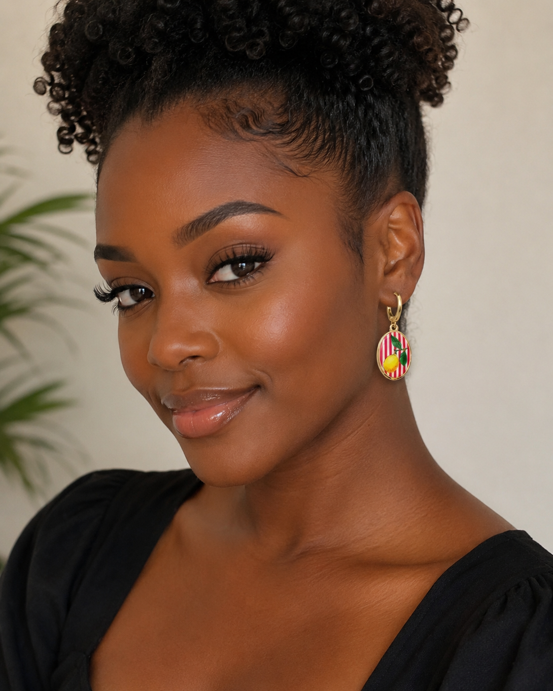 Lemon Strip Earrings