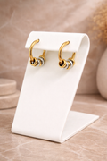 Mixed Metal Bead Hoops