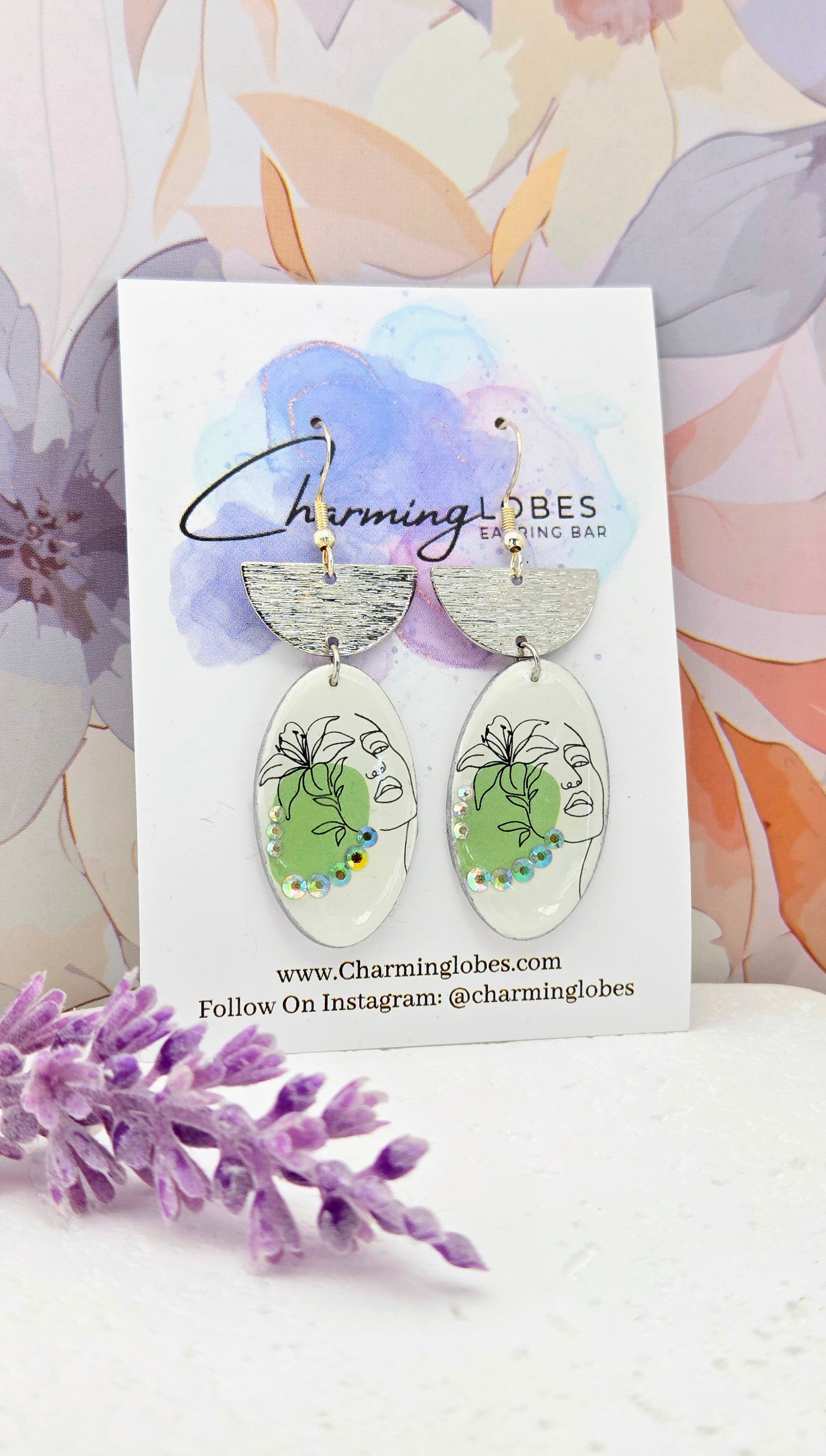 Abstract Face Dangle Earrings