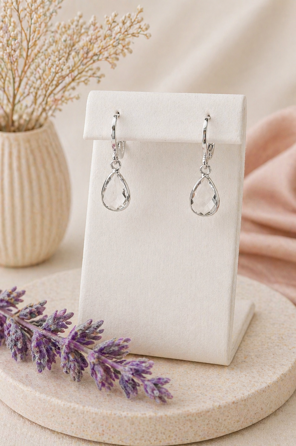 Birthstone Sterling Silver Earrings: Choose Month