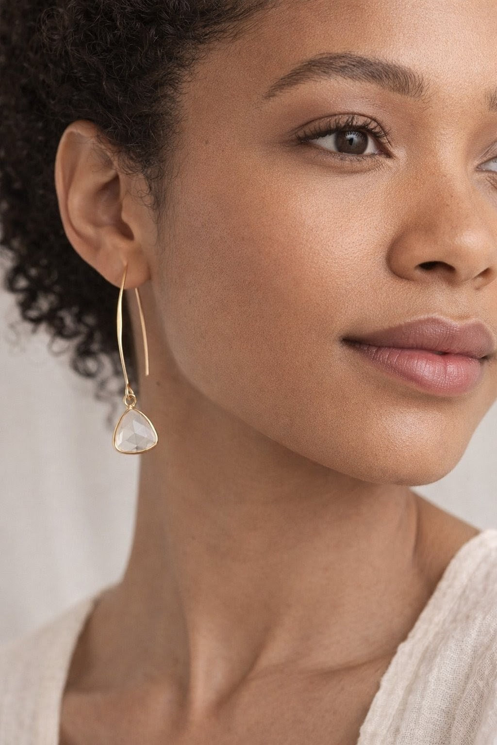 Opalite Triangle Threader Earrings