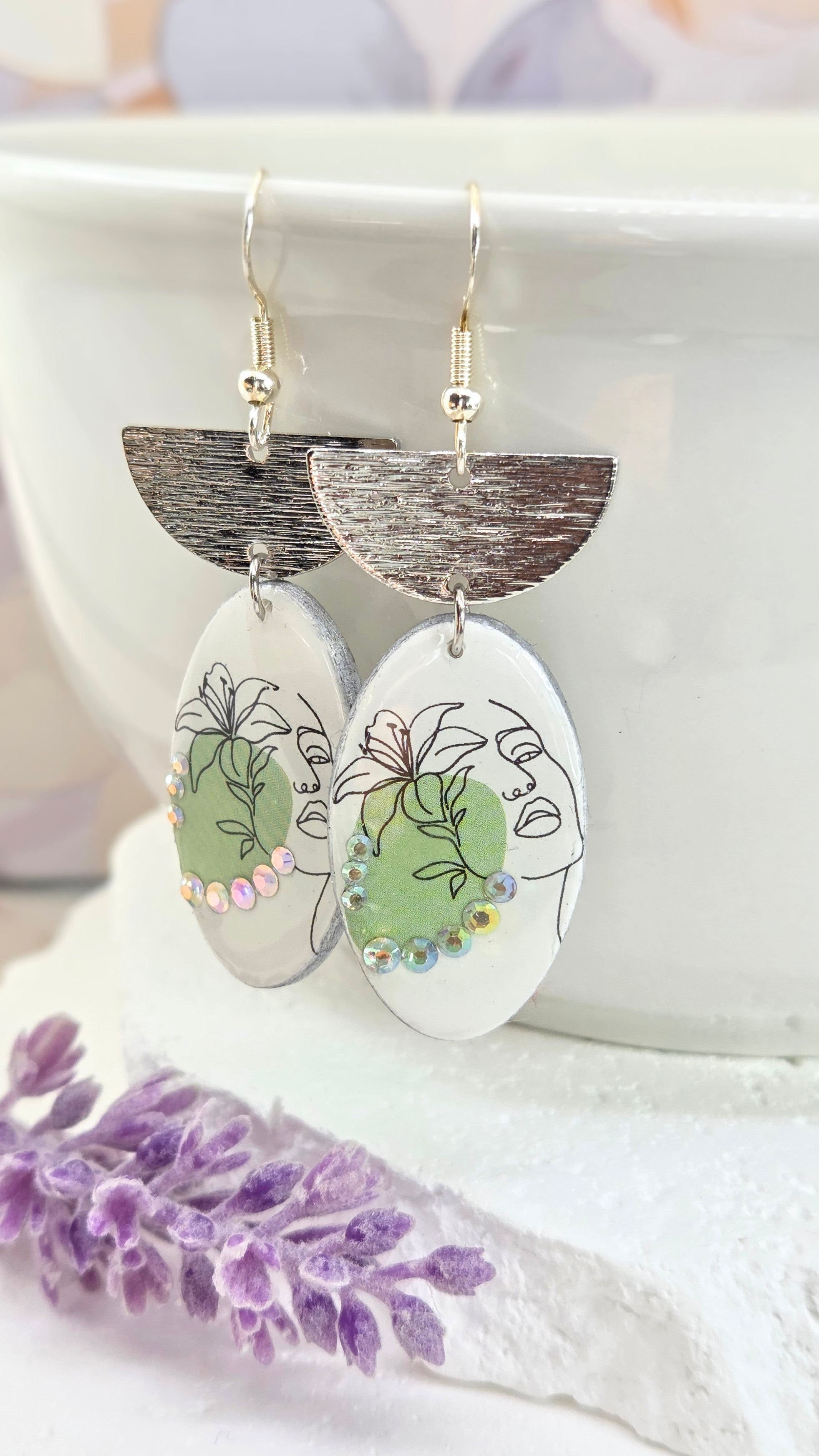Abstract Face Dangle Earrings