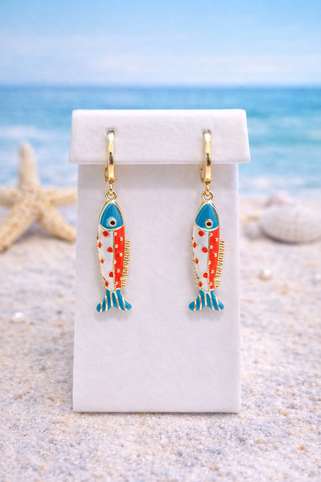 Mediterranean Sardine Huggie Earrings