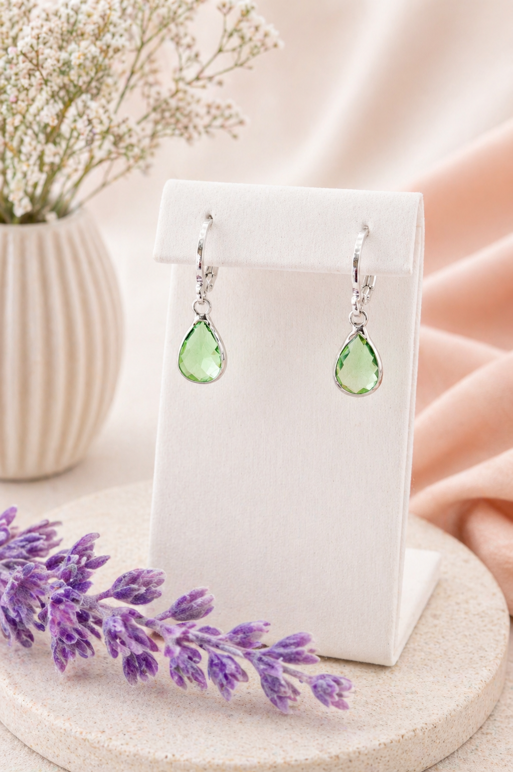 Birthstone Sterling Silver Earrings: Choose Month