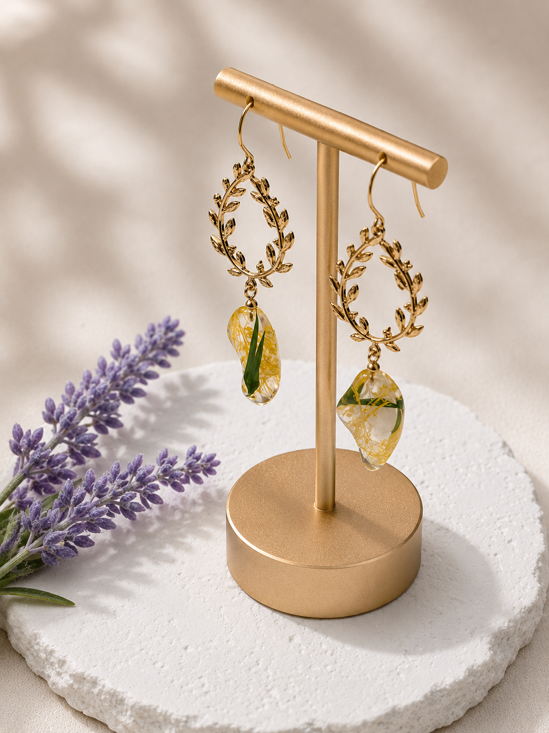 Golden Meadow Wreath Earrings