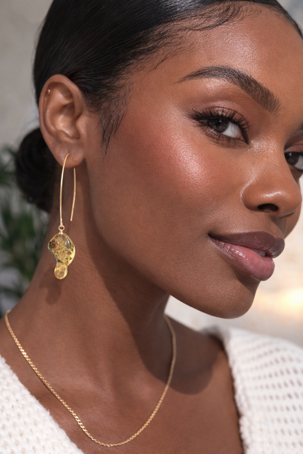 Golden Meadow Threader Earrings