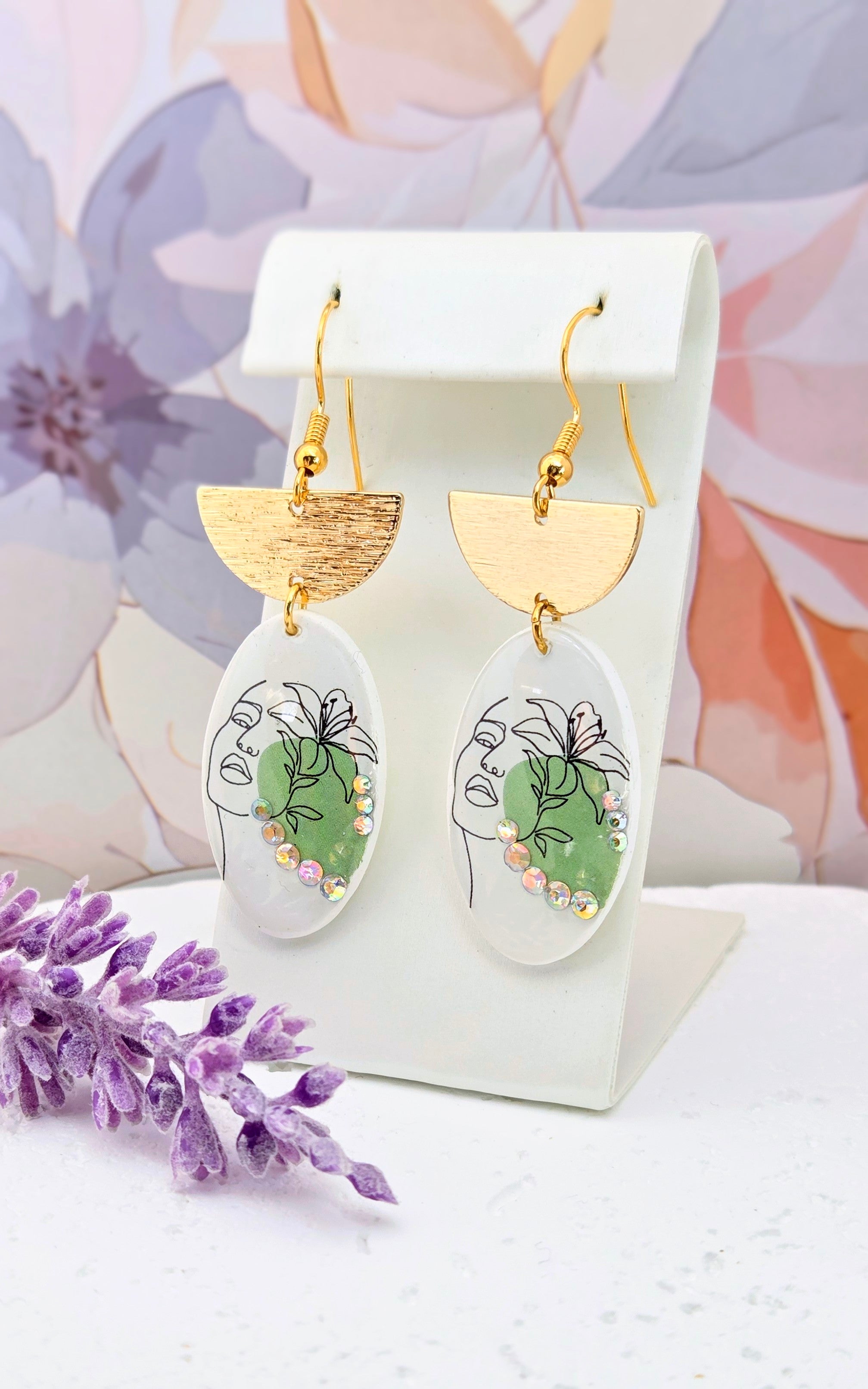 Abstract Face Dangle Earrings
