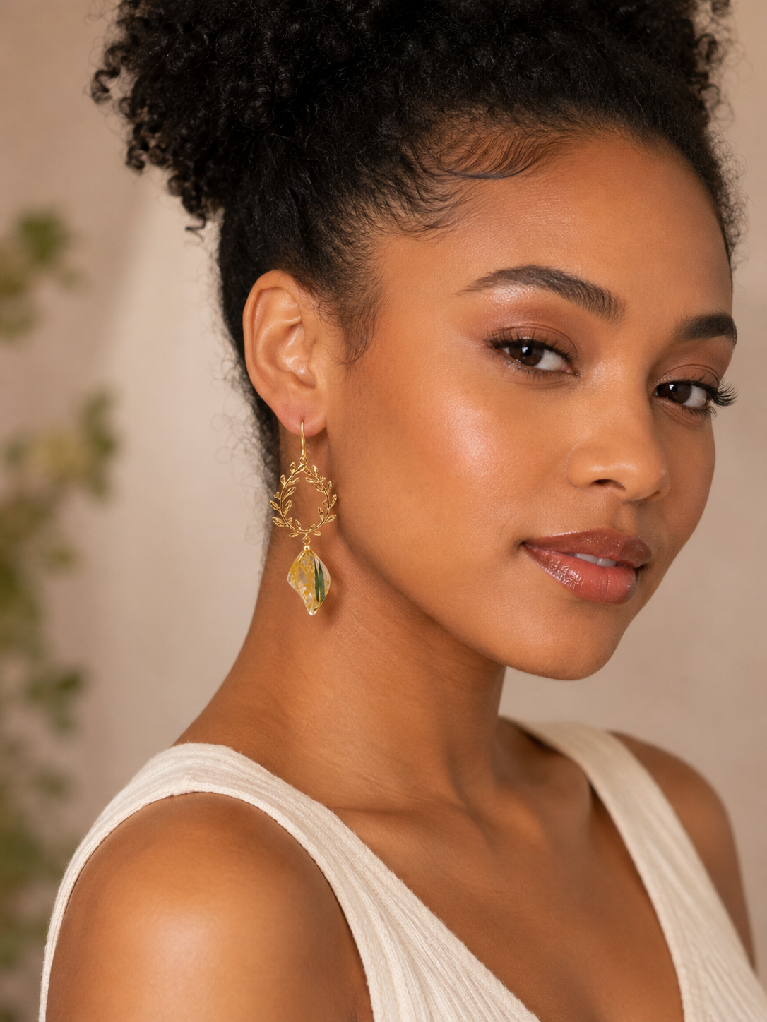 Golden Meadow Wreath Earrings
