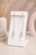 Gold or Silver Teardrop Threader Earrings