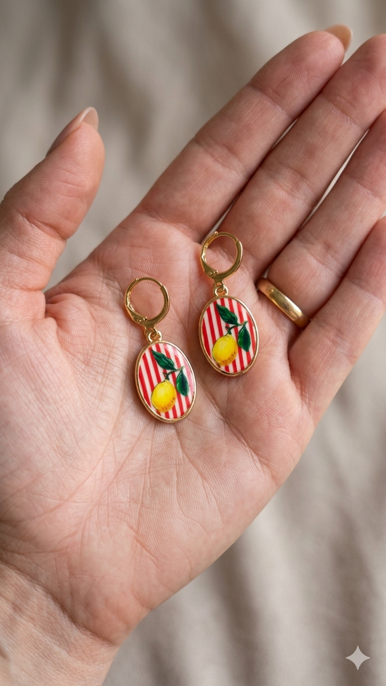 Lemon Strip Earrings