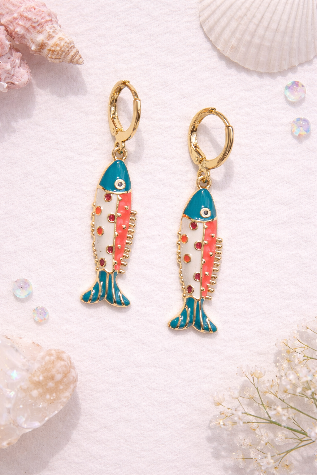 Mediterranean Sardine Huggie Earrings